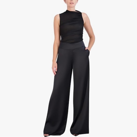 BCBGMaxAzria Pants - NWT BCBG MAXAZRIA Wide Leg Silky Black Pants - Size 2